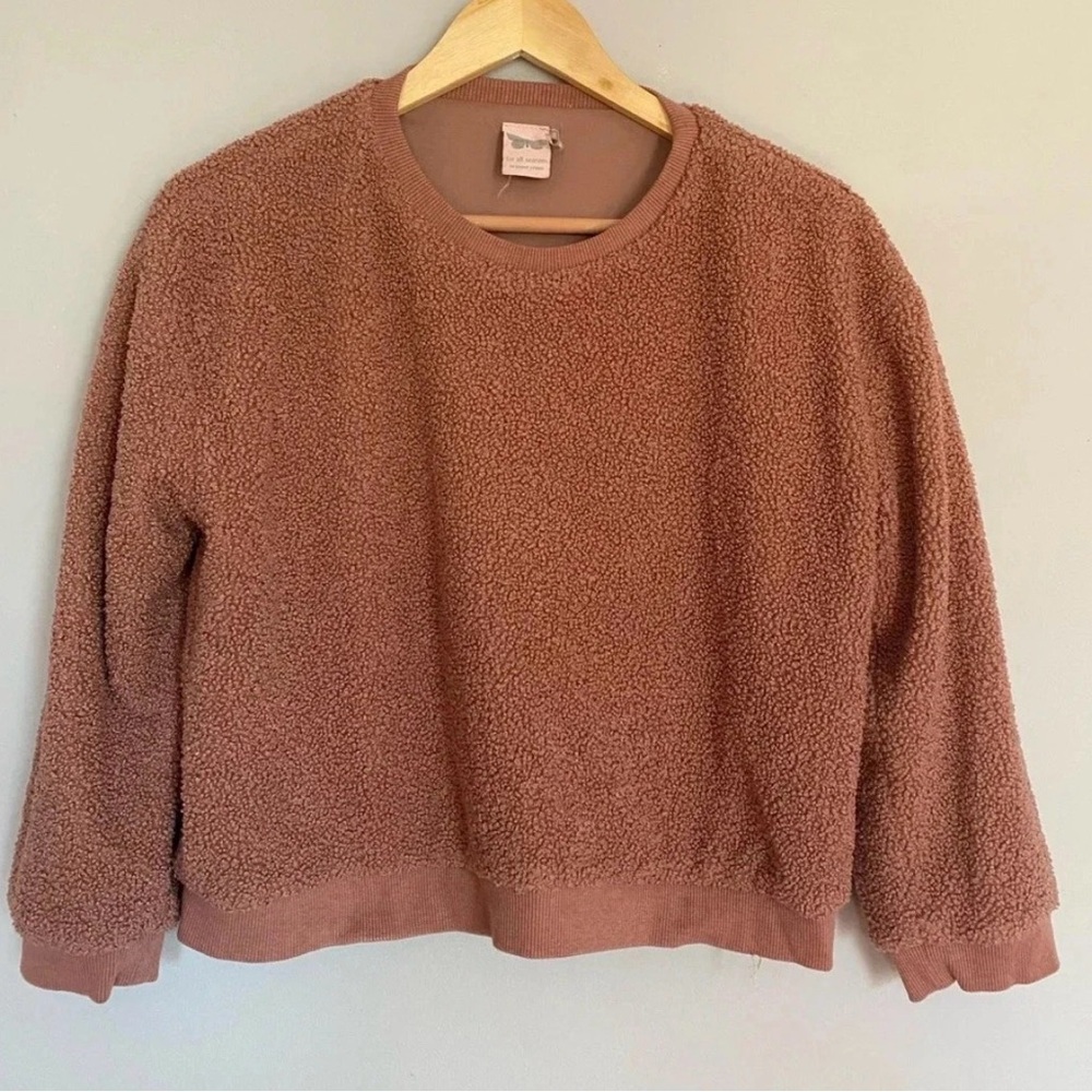 for all seasons by Paper Crane Pink Teddy Fuzzy Sweater Top Size XL in Girls